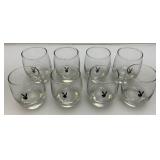 8 Vintage Original Playboy Club Bunny Logo "Lowball" Whiskey Drinking Glasses 8 Vintage Original Playboy Club Bunny Logo "Lowball" Whiskey Drinking Glasses