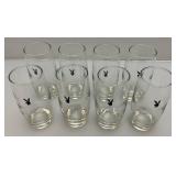 8 Vintage Original Playboy Club Bunny Logo "Highball" Cocktail Drinking Glasses 8 Vintage Original Playboy Club Bunny Logo "Highball" Cocktail Drinking Glasses