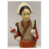 Vintage Oriental Chinese Court Lady Doll Silk Figurine With Stand 12" Vintage Oriental Chinese Court Lady Doll Silk Figurine With Stand 12"
