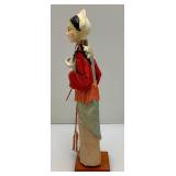 Vintage Oriental Chinese Court Lady Doll Silk Figurine With Stand 12" Vintage Oriental Chinese Court Lady Doll Silk Figurine With Stand 12"