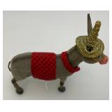 Vintage Weighted Head Flock Donkey With Tequila Sauza Advertisement (Missing One Ear) Vintage Weighted Head Flock Donkey With Tequila Sauza Advertisement (Missing One Ear)