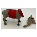 Vintage Weighted Head Flock Donkey With Tequila Sauza Advertisement (Missing One Ear) Vintage Weighted Head Flock Donkey With Tequila Sauza Advertisement (Missing One Ear)