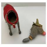 Vintage Weighted Head Flock Donkey With Tequila Sauza Advertisement (Missing One Ear) Vintage Weighted Head Flock Donkey With Tequila Sauza Advertisement (Missing One Ear)