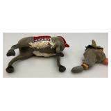 Vintage Weighted Head Flock Donkey With Tequila Sauza Advertisement (Missing One Ear) Vintage Weighted Head Flock Donkey With Tequila Sauza Advertisement (Missing One Ear)