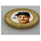 Collectible Baseball Hall Of Fame Series Lou Gehrig Medallion In Protective Holder Collectible Baseball Hall Of Fame Series Lou Gehrig Medallion In Protective Holder