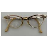 Vintage 12Kt GF Glasses And Cat Glasses 1=  46 Aluminum Stamped Vintage 12Kt GF Glasses And Cat Glasses 1=  46 Aluminum Stamped