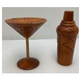 Vintage Handmade Wooden Cocktail Shaker & Martini Glass 3D Puzzles Vintage Handmade Wooden Cocktail Shaker & Martini Glass 3D Puzzles
