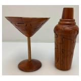 Vintage Handmade Wooden Cocktail Shaker & Martini Glass 3D Puzzles Vintage Handmade Wooden Cocktail Shaker & Martini Glass 3D Puzzles