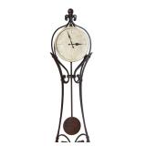 LR - Vercelli Howard Miller Iron Grandfather Clock with Pendulum