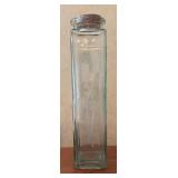 U - Set of 4 Decorative Glass Bottles with Cork Stoppers