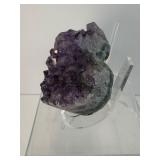 Amethyst Geode lot of 3: heart geode 328 gm./11.6 oz., geode piece 122 gm/4.3 oz., raw point 42 gm./1.5 oz.