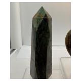 Gorgeous Ocean Jasper Polished Misc. Lot of 2: Heart 628 gm./1 lb 6.2 oz., Generator/tower 512 gm./1 lb. 2.2 oz.