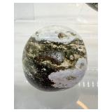 Ocean Jasper Polished Misc Lot of 3: Heart 195 gm./7 oz., Gallet 136 gm./4 oz., gallet 115 gm/4 oz.