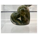 Ocean Jasper Polished Hearts Lot of 5: 287 gm./10 oz., 240 gm./8.5 oz., 107 gm./3.8 oz., 89 gm./3.1 oz., 39 gm./1.4 oz. Total Lot Weight: 3/4 kilo/1.7 lb.: