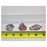 Beautiful ametrine polished slices lot of 3: 59gm/2.1oz.