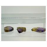 Beautiful ametrine polished slices lot of 3: 59gm/2.1oz.