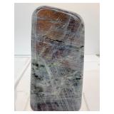 Labradorite Lot of 2 purple standing labradorite freeforms 479 gm./1 lb. and 309 gm./11oz.