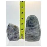 Labradorite Polished Lot of 2 Freeforms: 479 gm./1 lb., 309 gm./11 oz.