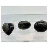 Labradorite Polished Misc. Lot of 7: 3 hearts, 3 gallets & 1 egg    Total Lot Weight: 731 gm./1 lb. 10 oz.