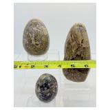 Ibis Jasper Polished Lot of 3: Freeform 496 gm./1 lb., Egg 343 gm./12 oz., and Tumble 89 gm./3.1 oz.