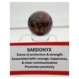 Sardonyx Sphere: 252 gm./9 0z.