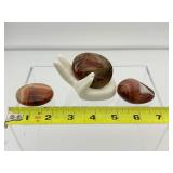Sardonyx Palmstone Lot of 3: Hand holder included. Total weight 146 gm./5.3 oz.