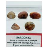Sardonyx 5-piece palmstone lot: Total weight 289 gm./ 10.2 oz.