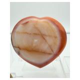 Polychrome Jasper Polished lot of 3: heart 340 gm./12 oz., round palmstone 185 gm./6.5 oz., round palmstone 116 gm./4.1 oz.