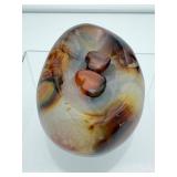 Carnelian Bowl with 2 small, polished hearts 347 gm./12.2 oz.