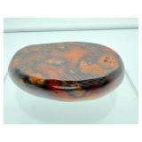 Carnelian Bowl with 2 small, polished hearts 347 gm./12.2 oz.