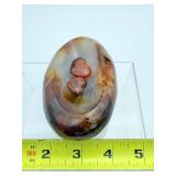 Carnelian Bowl with 2 small, polished hearts 347 gm./12.2 oz.