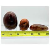 Carnelian Polished Gallet Lot of 3: 427 gm./1 lb.