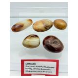 Carnelian Gallet Lot of 5: Total Lot Weight: 533 gm./1 lb. 3oz.