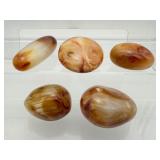 Carnelian Gallet Lot of 5: Total Lot Weight: 533 gm./1 lb. 3oz.