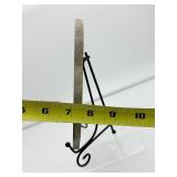 Septarian Nodule Plate polished on both sides, stand included: 628 gm./1 lb.6 oz.