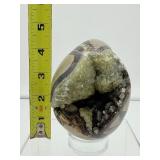 Septarian large egg-shaped geode nodule 779 gm./1 lb. 12 oz.
