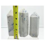 Rare Blue Apatite in Cleavlandite Generators (Set of 3): large 684gm./1 lb. 8 oz./medium 590 gm./1 lb. 5 oz., medium 498 gm./1 lb. 2 oz.