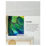 Ammolite (Korite): 10 gm./.4 oz. Comes in its own box with Certificate of Authenticity. Discovered in Alberta, Canada and is over 70 million years old