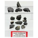 Black Tourmaline Rough Pieces Lot: 261gm./9.2oz.