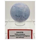 Blue Calcite Large Sphere 75mm 660gm./1 lb. 7.2 oz.