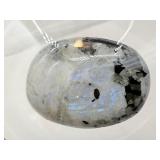 Rainbow Moonstone Palmstone in 3D Floating Frame 178 gm./6.3 oz.