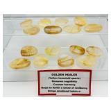 16 Golden Healer Palmstones: 480 gm./ 1 lb.