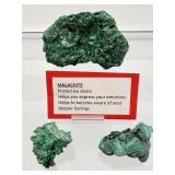 Fribrous Malachite Lot of 3: Total Lot Weight: 204 gm./7.2 oz.
