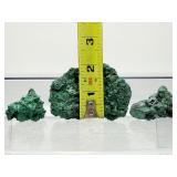 Fribrous Malachite Lot of 3: Total Lot Weight: 204 gm./7.2 oz.