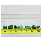 7 Malachite tumbles: 109 gm./3.8 oz.