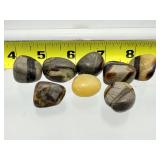 Septarian 8-piece tumbles lot.