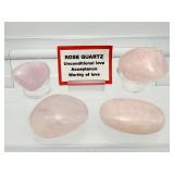 Rose Quartz Polished Palmstone Lot of 4: 137 gm./4.8 oz.