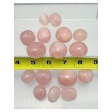 16 Rose Quartz Tumbles 300 gm./10.8 oz.