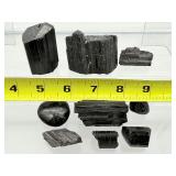 Black Tourmaline Rough Chunks Lot: 161 gm./5.7 oz.