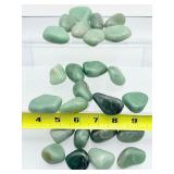 Green Aventurine Tumbles Lot: 609 gm./ 1 lb. 5.5 oz.